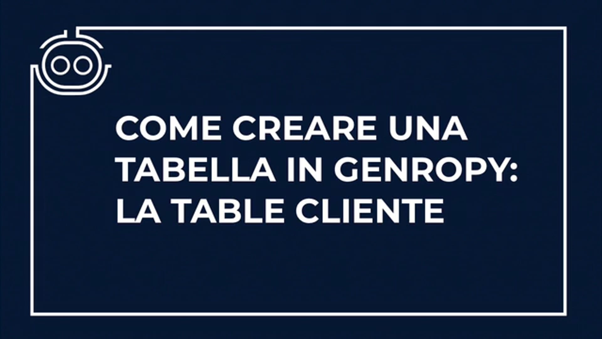 La tabella cliente