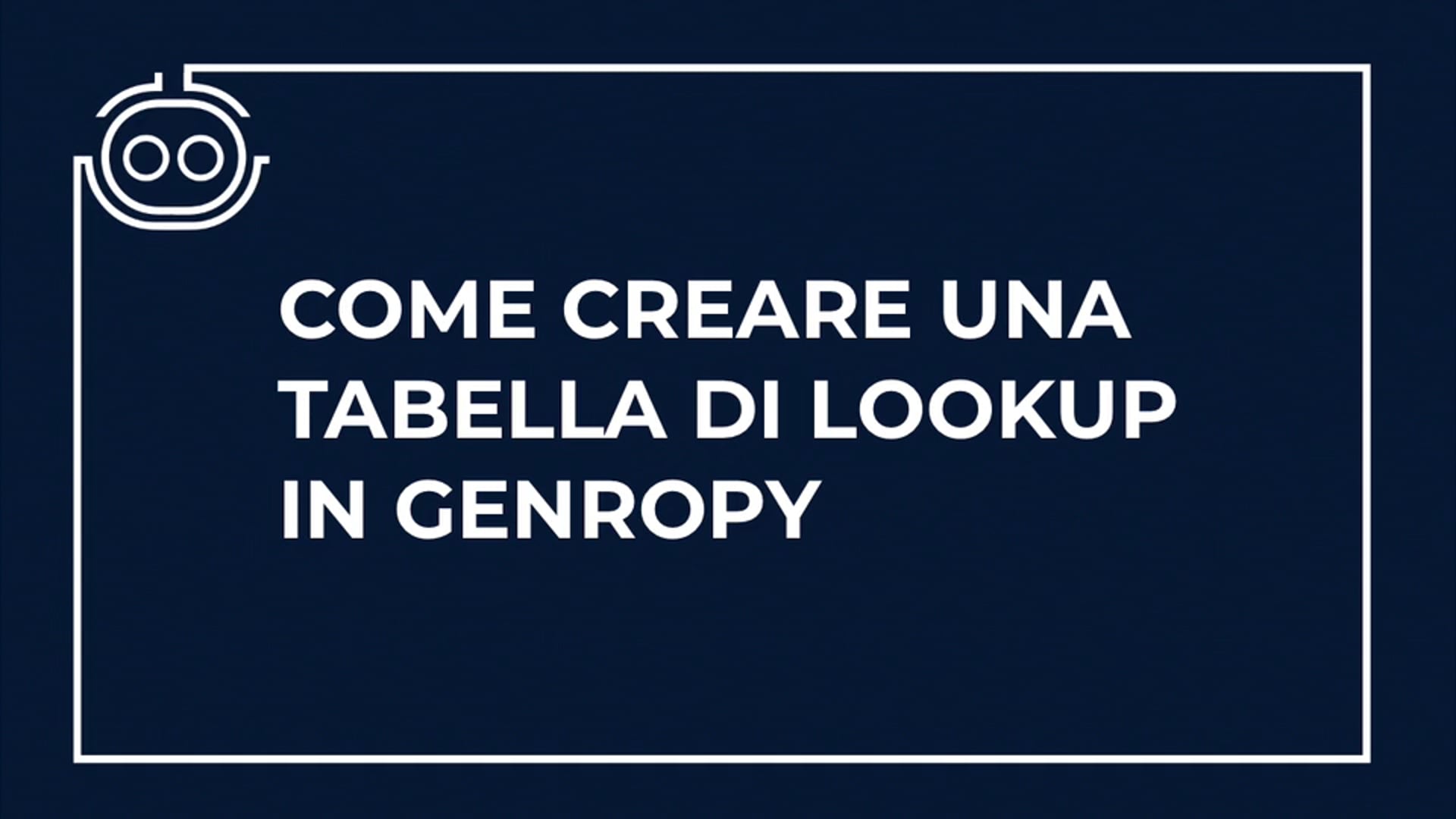 Le tabelle di lookup