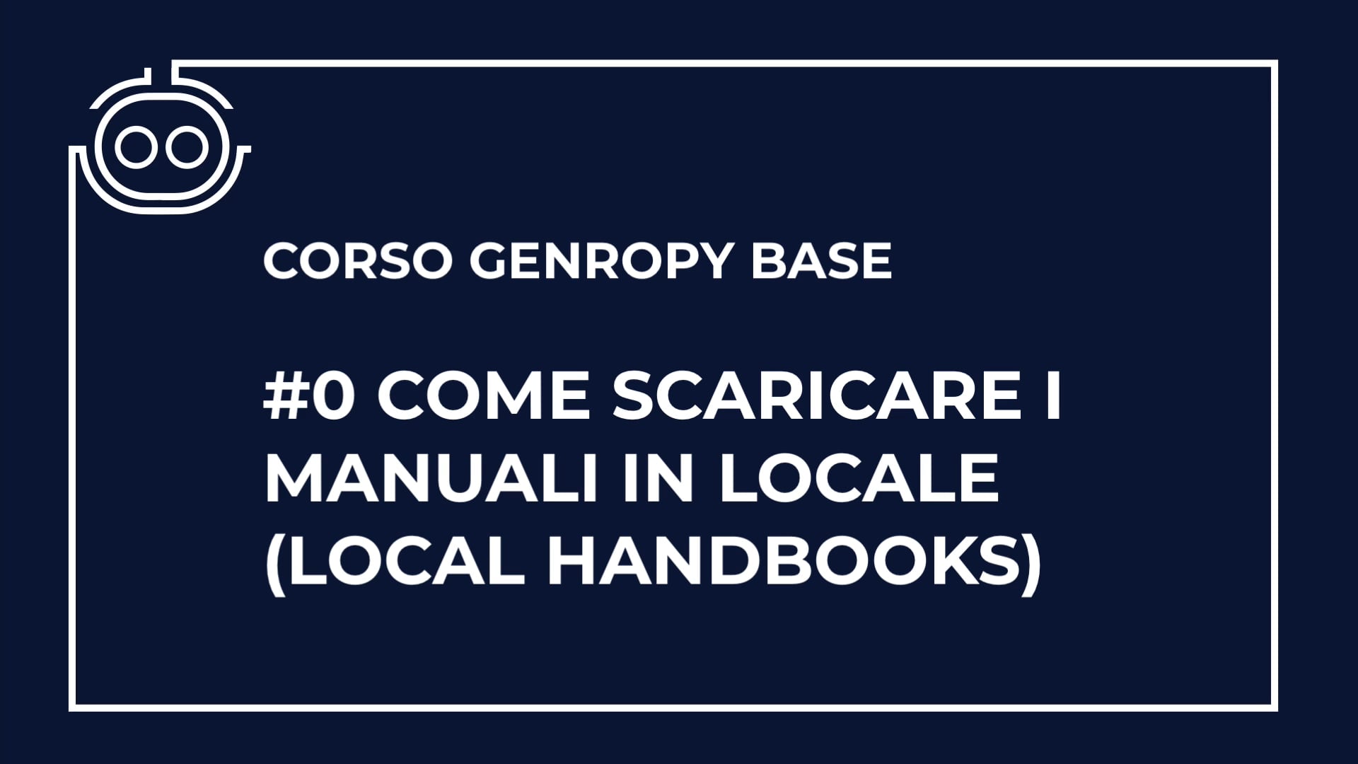 I manuali in locale